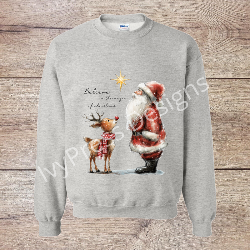Believe Santa and Reindeer