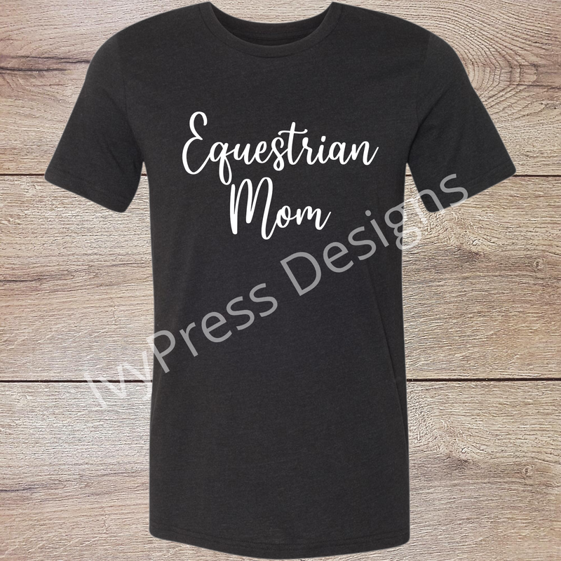 Equestrian Mom Script White