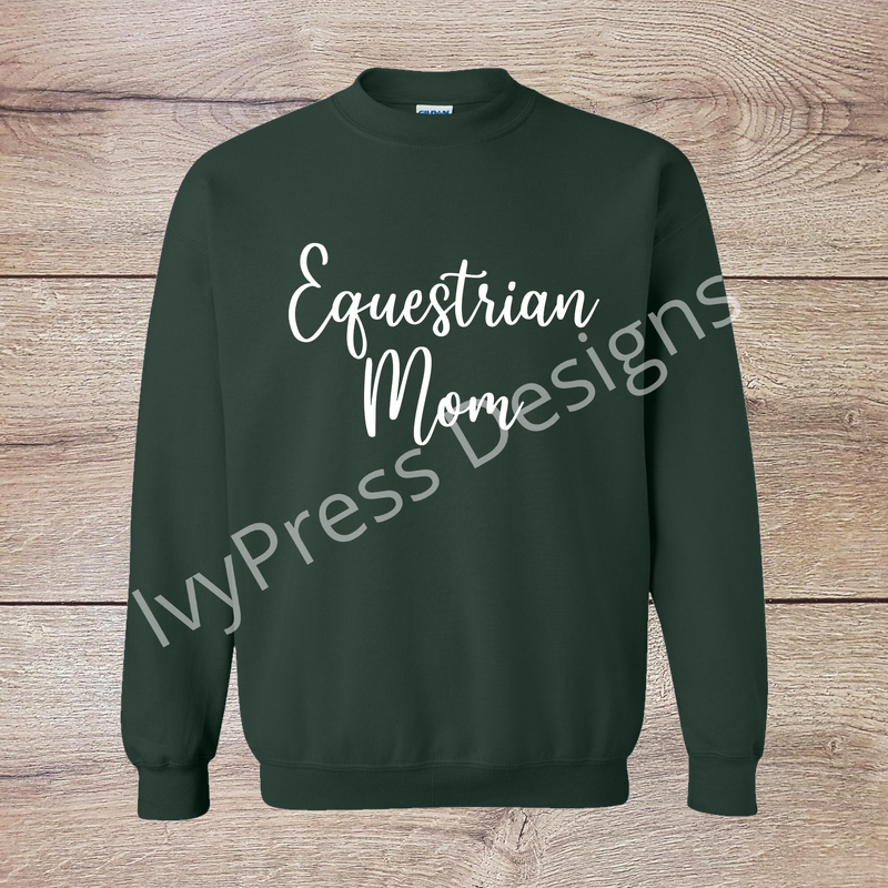 Equestrian Mom Script White