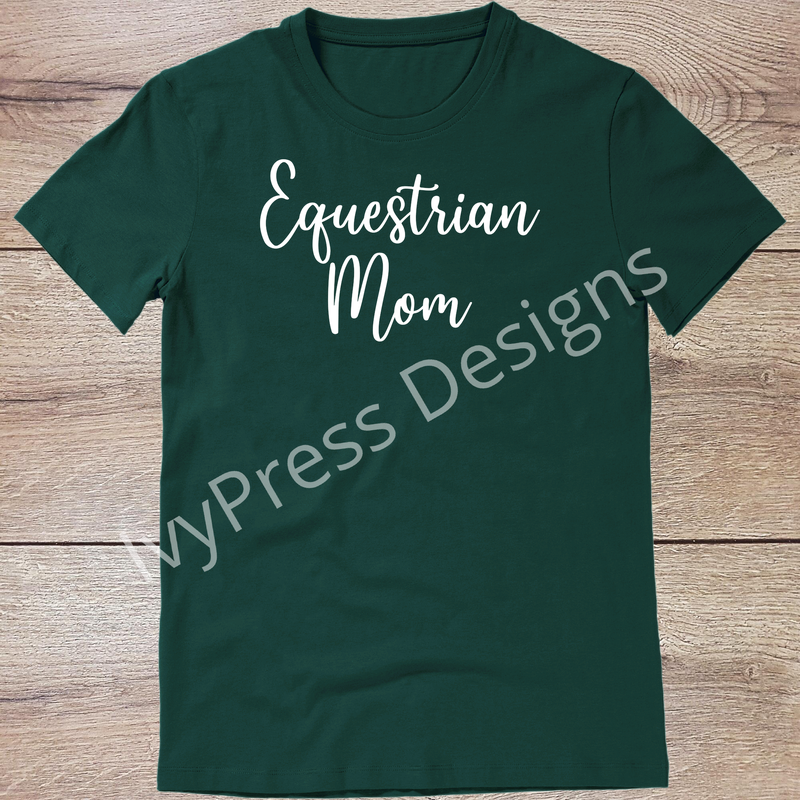 Equestrian Mom Script White