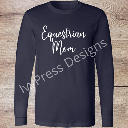 Equestrian Mom Script White