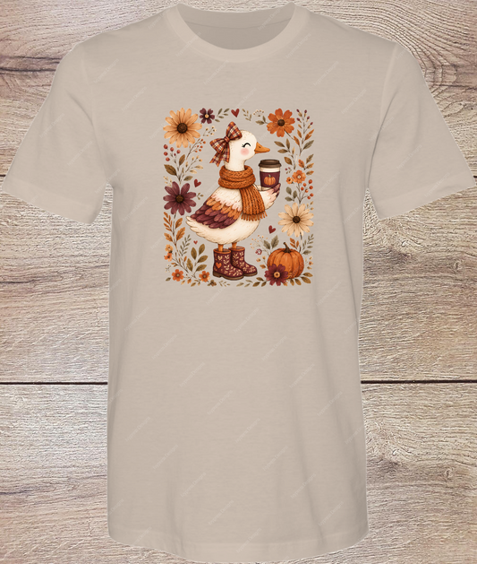 Fall Boho Wildflower Goose - Short Sleeve