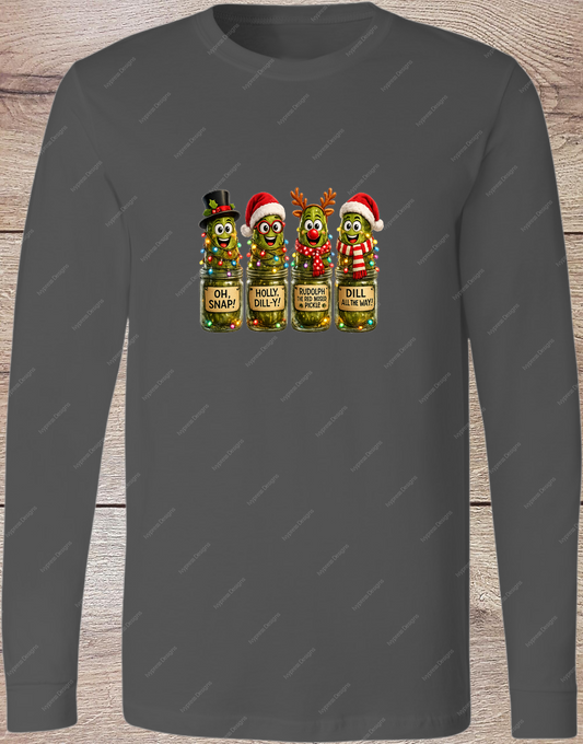 Funny Christmas Pickles - Long Sleeve