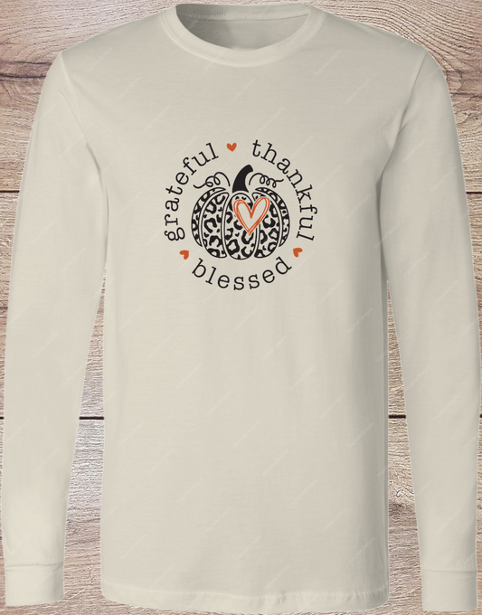Grateful Thankful Blessed - Long Sleeve