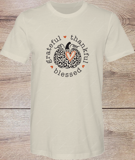 Grateful Thankful Blessed - Short Sleeve