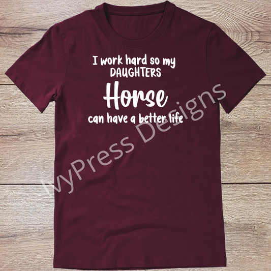 I Work Hard Daughters White