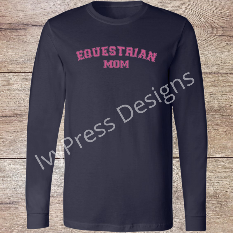 Varsity Equestrian Mom - Pink