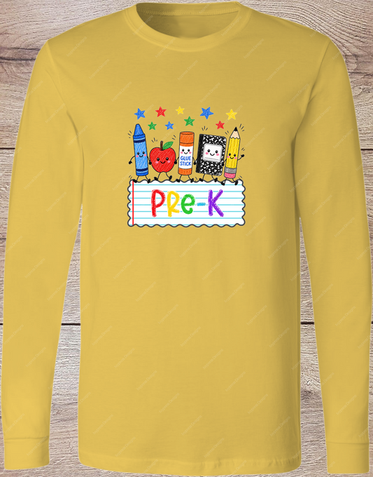 Pre K Bright Supplies - Long Sleeve
