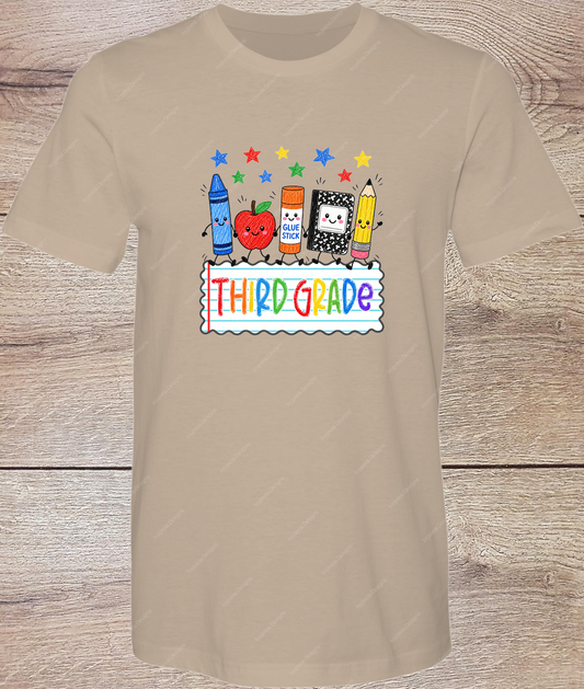 Third Grade Bright Supplies - Short Sleeve