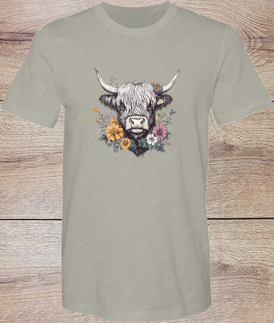Simple Highland and Flowers - Short Sleeve
