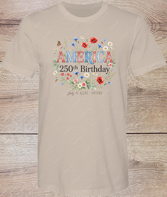 250th America Floral - Short Sleeve Front
