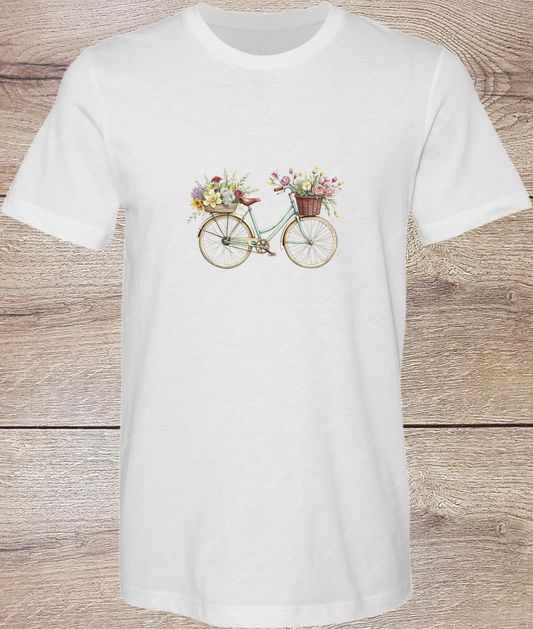 Spring flower bike  - Short Sleeve