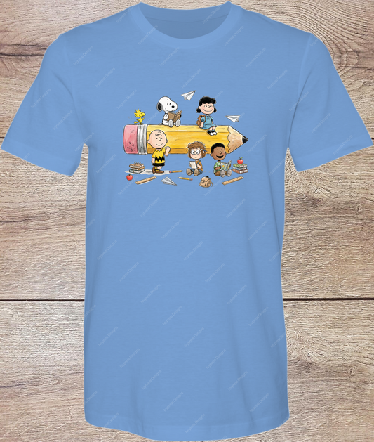 Pencil Peanuts - Short Sleeve Front