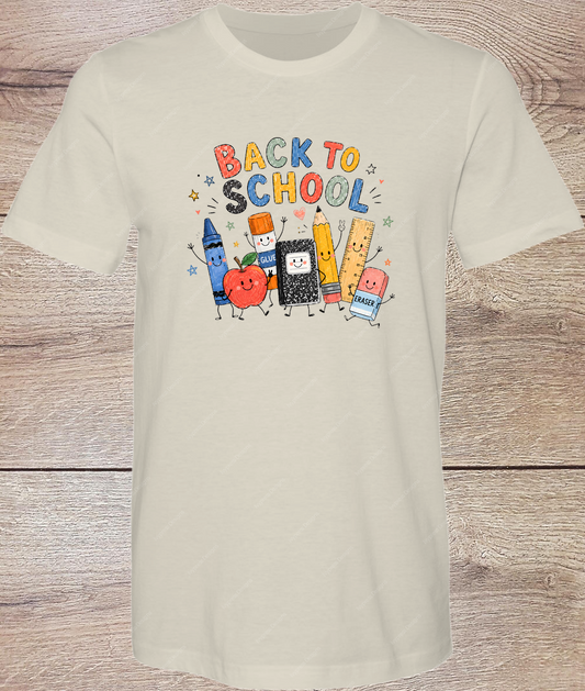 Back To School Supplies  - Short Sleeve Front