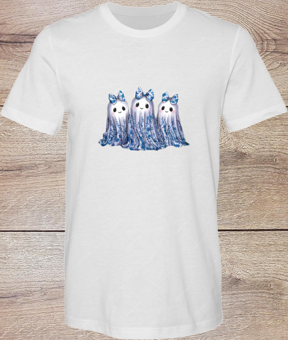 Blue Toile Ghosts - Short Sleeve