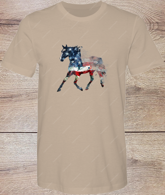 Patriotic Horse - Short Sleeve