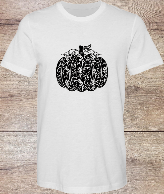 Black Swirly Pumpkin - Short Sleeve