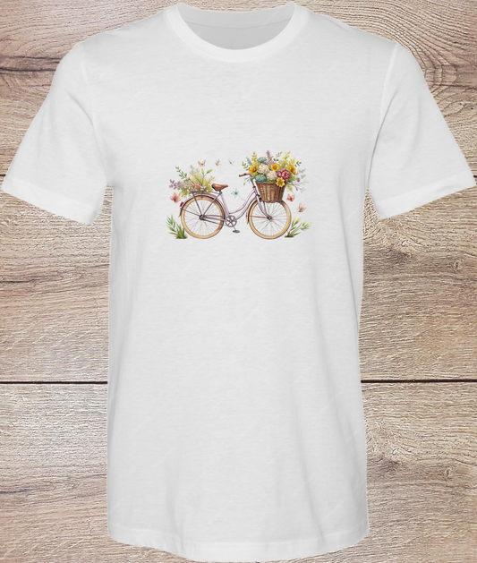 Butterflies and Flowers Bike - Short Sleeve