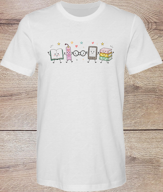 Glasses and Book Cuties - Short Sleeve Front
