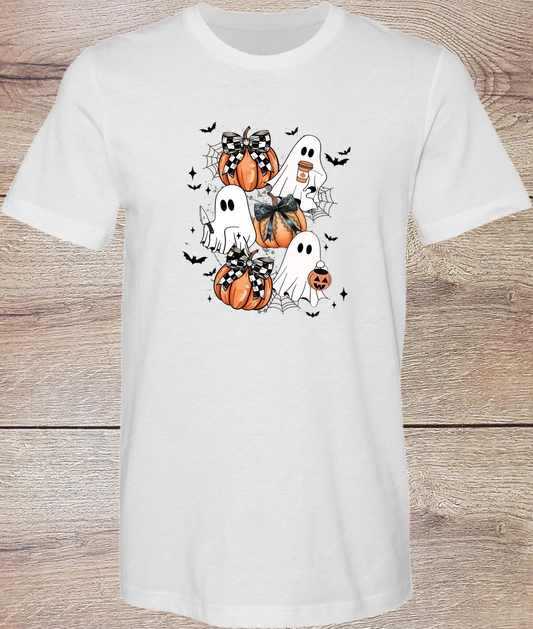 Coquette Cute Halloween Ghosts - Short Sleeve