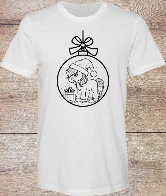 Ornament Horse Short Sleeve Youth Coloring Kit - Short Sleeve