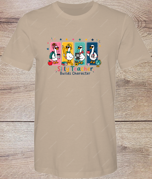 Silly Teacher Builds Character - Short Sleeve Front
