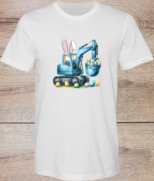 Blue Back Hoe with eggs - Short Sleeve