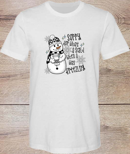 Snowman Sorry for What I said - Short Sleeve
