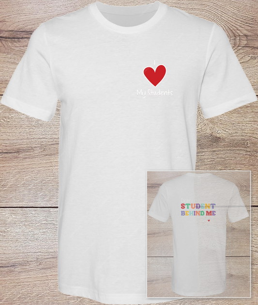 my students red white pocket - Short Sleeve Composite